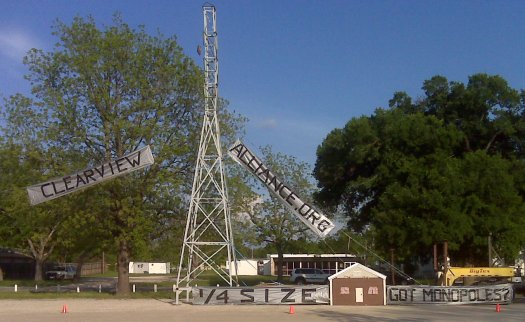 Comfort scoping meeting lattice tower display. This is only about one fourth the size of the towers proposed by LCRA TSC.